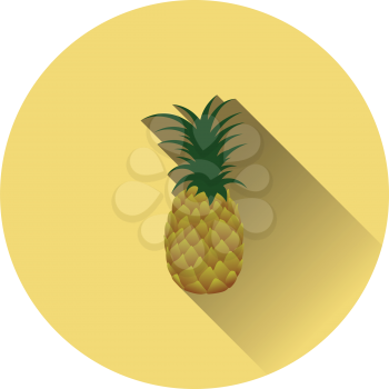 Flat design icon of Pineapple in ui colors. Vector illustration.