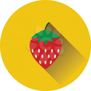 Flat design icon of Strawberry in ui colors. Vector illustration.