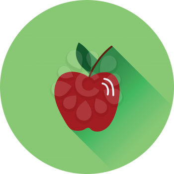 Flat design icon of Apple in ui colors. Vector illustration.