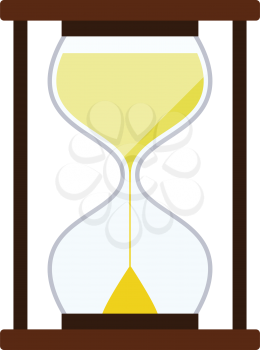 Hourglass Icon. Flat color design. Startup series. Vector illustration.