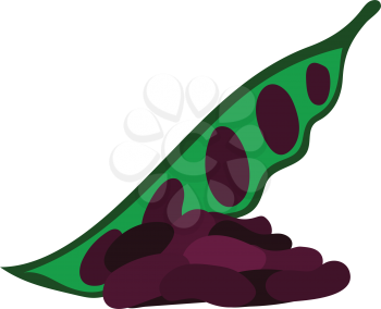 Beans  icon. Flat color design. Vector illustration.