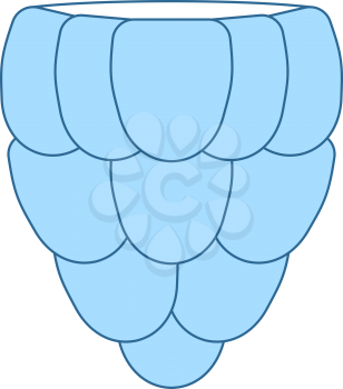 Icon Of Raspberry In Ui Colors. Thin Line With Blue Fill Design. Vector Illustration.
