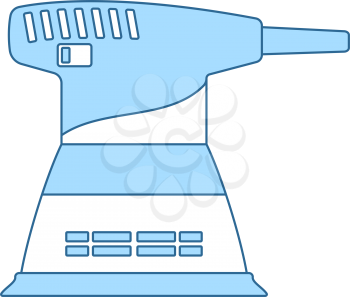 Grinder Icon. Thin Line With Blue Fill Design. Vector Illustration.