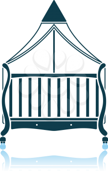 Cradle Icon. Shadow Reflection Design. Vector Illustration.