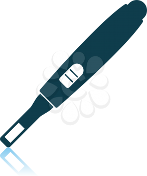 Pregnancy Test Icon. Shadow Reflection Design. Vector Illustration.