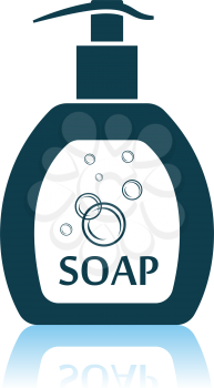 Liquid Soap Icon. Shadow Reflection Design. Vector Illustration.