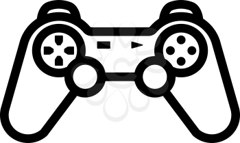 Gamepad Icon. Bold outline design with editable stroke width. Vector Illustration.