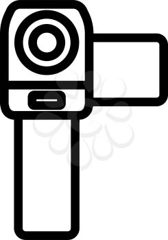 Video Camera Icon. Bold outline design with editable stroke width. Vector Illustration.