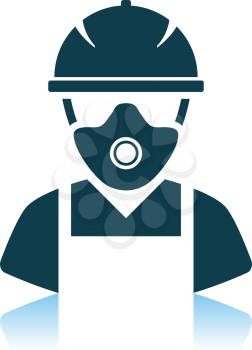 Repair Worker Icon. Shadow Reflection Design. Vector Illustration.