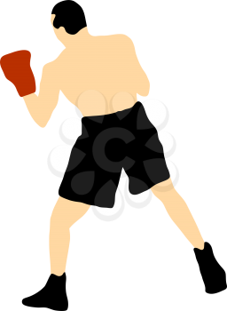 Boxing  silhouette. Fully editable EPS 10 vector illustration.