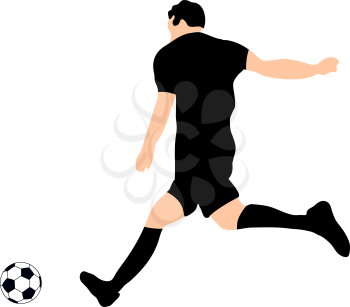 Highly detailed soccer silhouette. Fully editable EPS 10 vector illustration.