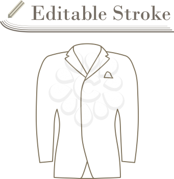 Mail Suit Icon. Editable Stroke Simple Design. Vector Illustration.