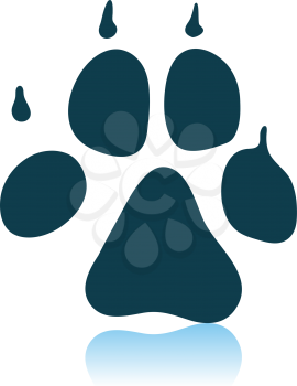Dog Trail Icon. Shadow Reflection Design. Vector Illustration.