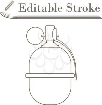 Attack Grenade Icon. Editable Stroke Simple Design. Vector Illustration.