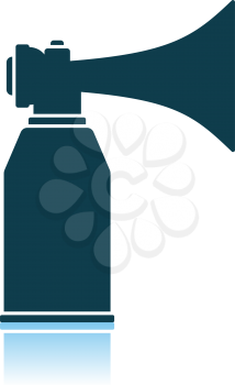 Football Fans Air Horn Aerosol Icon. Shadow Reflection Design. Vector Illustration.