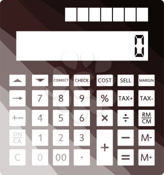 Statistical Calculator Icon. Flat Color Ladder Design. Vector Illustration.