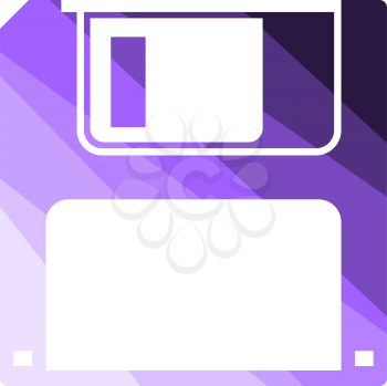 Floppy Icon. Flat Color Ladder Design. Vector Illustration.