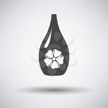 Essential oil icon on gray background with round shadow. Vector illustration.