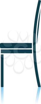 Modern Chair Icon. Shadow Reflection Design. Vector Illustration.