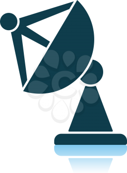 Satellite Antenna Icon. Shadow Reflection Design. Vector Illustration.
