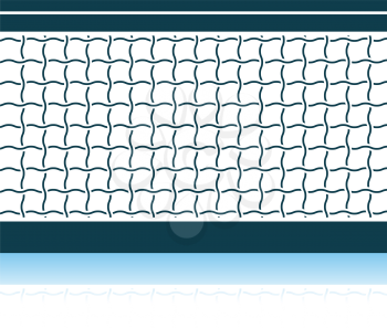 Tennis Net Icon. Shadow Reflection Design. Vector Illustration.