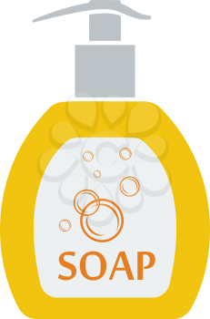 Liquid Soap Icon. Flat Color Design. Vector Illustration.