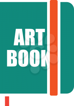Sketch Book Icon. Flat Color Design. Vector Illustration.