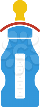 Baby Bottle Icon. Flat Color Design. Vector Illustration.