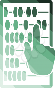 Abacus Icon. Flat Color Ladder Design. Vector Illustration.
