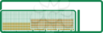 Baseball Reserve Bench Icon. Flat Color Design. Vector Illustration.