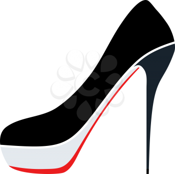 High Heel Shoe Icon. Flat Color Design. Vector Illustration.