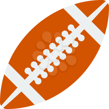 Icon Of American Football Ball In Ui Colors. Flat Color Design. Vector Illustration.