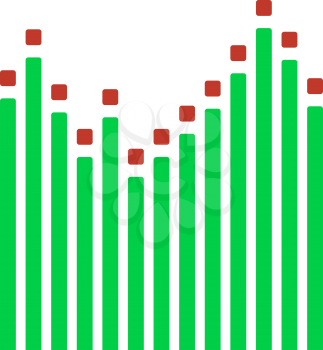 Graphic Equalizer Icon. Flat Color Design. Vector Illustration.