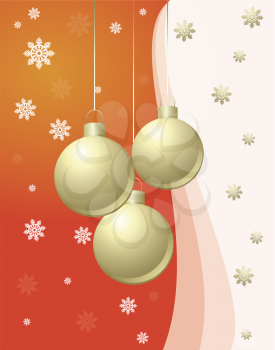 Royalty Free Clipart Image of Hanging Ornaments