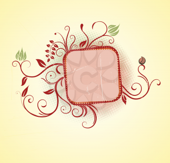 Royalty Free Clipart Image of a Decorative Floral Frame