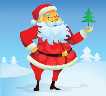 Royalty Free Clipart Image of Santa Claus