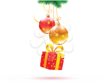 Royalty Free Clipart Image of Christmas Decorations