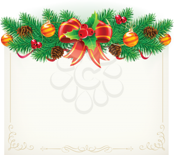 Royalty Free Clipart Image of Christmas Decorations