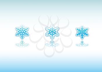 Royalty Free Clipart Image of Snowflake Icons