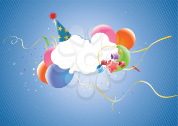 Royalty Free Clipart Image of a Balloon Background