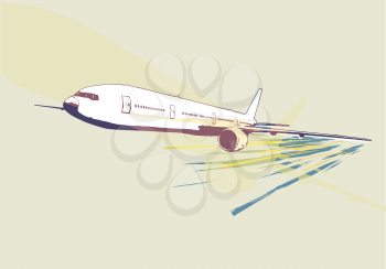 Royalty Free Clipart Image of an Airplane