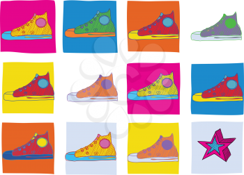 Royalty Free Clipart Image of Shoes