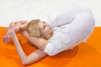 Royalty Free Photo of a Woman Doing Yoga