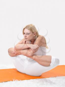Royalty Free Photo of a Woman Doing Yoga