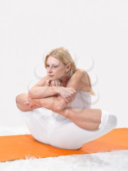 Royalty Free Photo of a Woman Doing Yoga