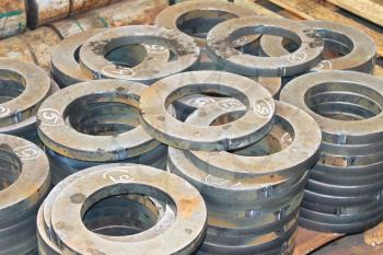 New flanges in the workshop of the plant 