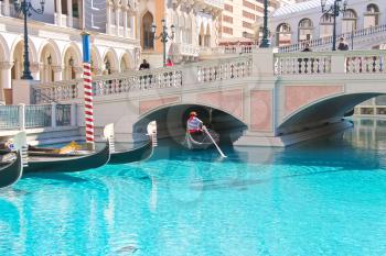 LAS VEGAS, NEVADA, USA - OCTOBER 20 :  Venetian  Hotel on October 20, 2013 in Las Vegas, The resort opened on May 3, 1999. One of the most luxurious hotels in Las Vegas