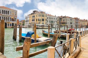VENICE, ITALY - MAY 06, 2014: View of the Grand Canal in Venice, Italy