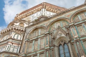 Fragment of facade Duomo Santa Maria del Fiore, Florence, Italy