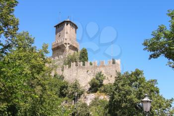 Fortress Guaita on Mount Titan. The Republic of San Marino 
